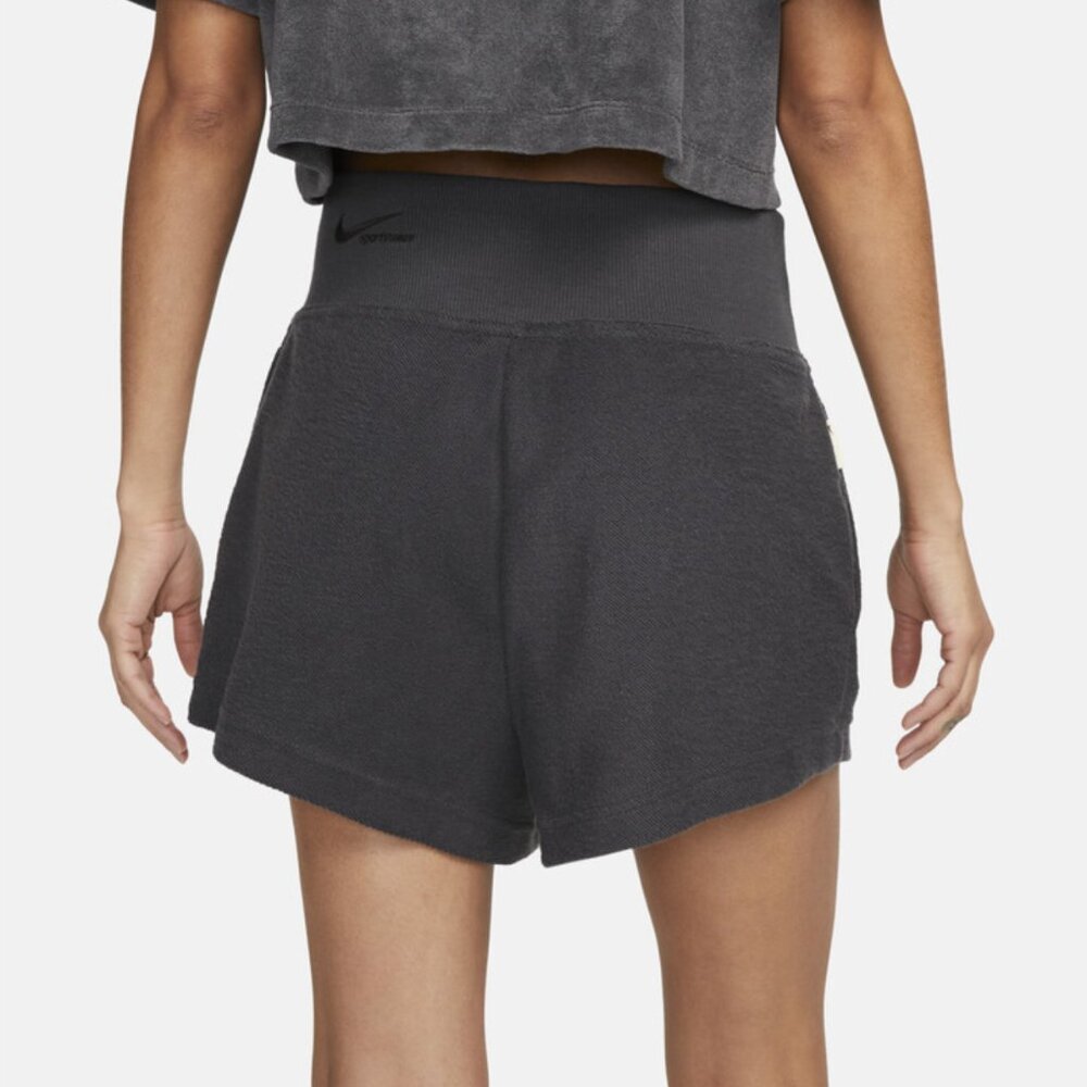 NWT Nike High Waist Reverse French Terry Shorts in Gray MEDIUM - Picture 4 of 7
